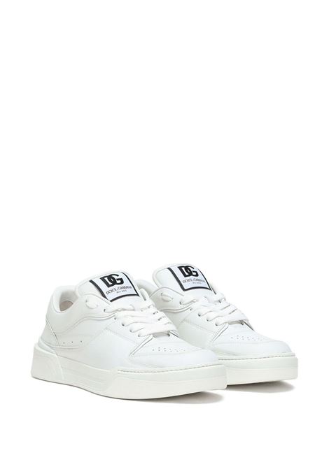white nappa leather Roma low-top sneakers  featuring DG logo  DOLCE & GABBANA | CS2036-A106580001